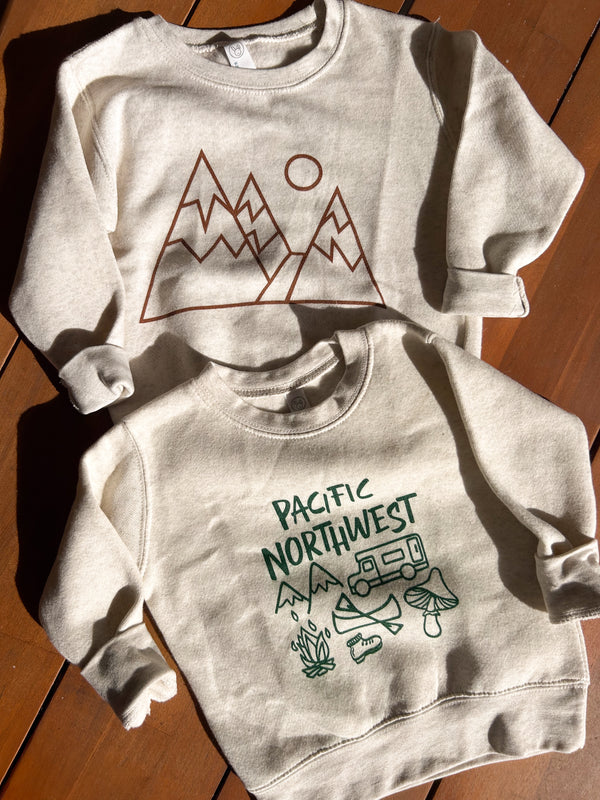 Geo Mountain toddler sweatshirt (FINAL SALE)