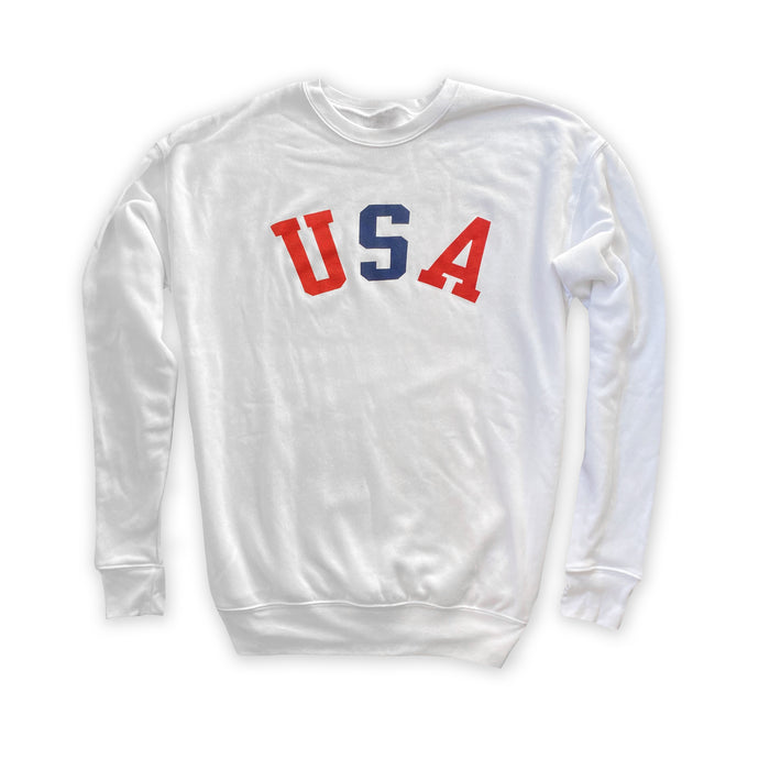 ON SALE - White USA Americana sweatshirt (Discount shown in cart)