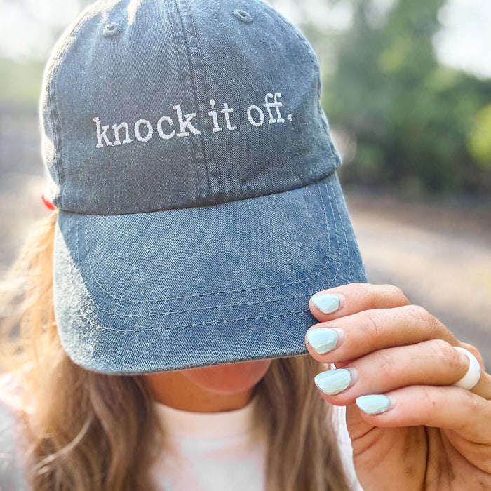 Knock It Off navy hat
