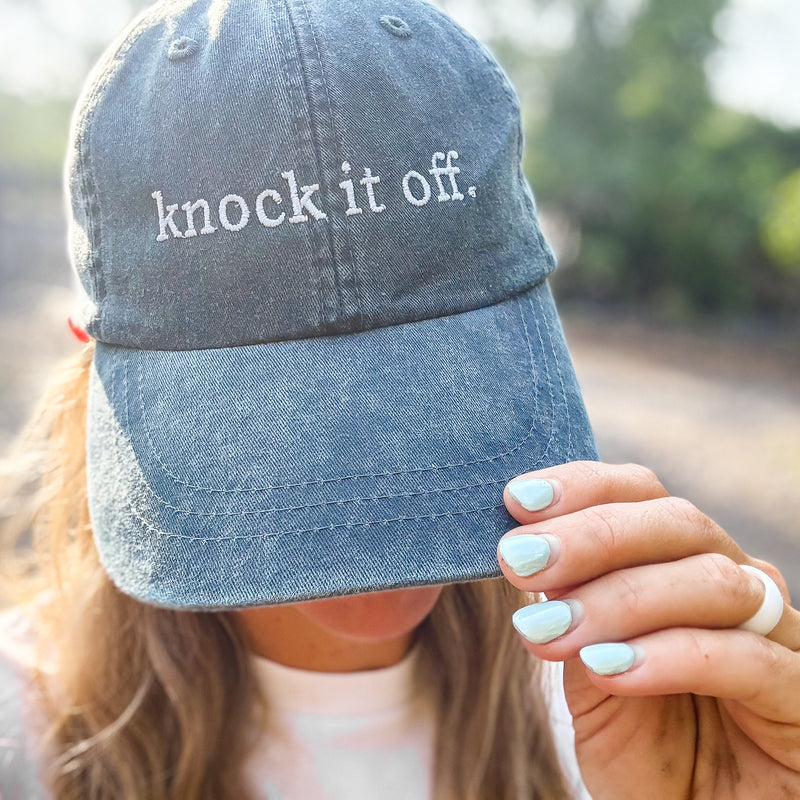 Knock It Off navy hat