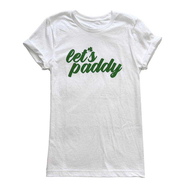 Let's Paddy white tee